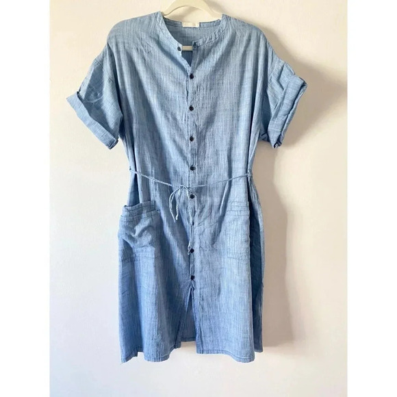 CP SHADES Dress Women’s Small Light Blue 100% Cotton - Picture 1 of 7